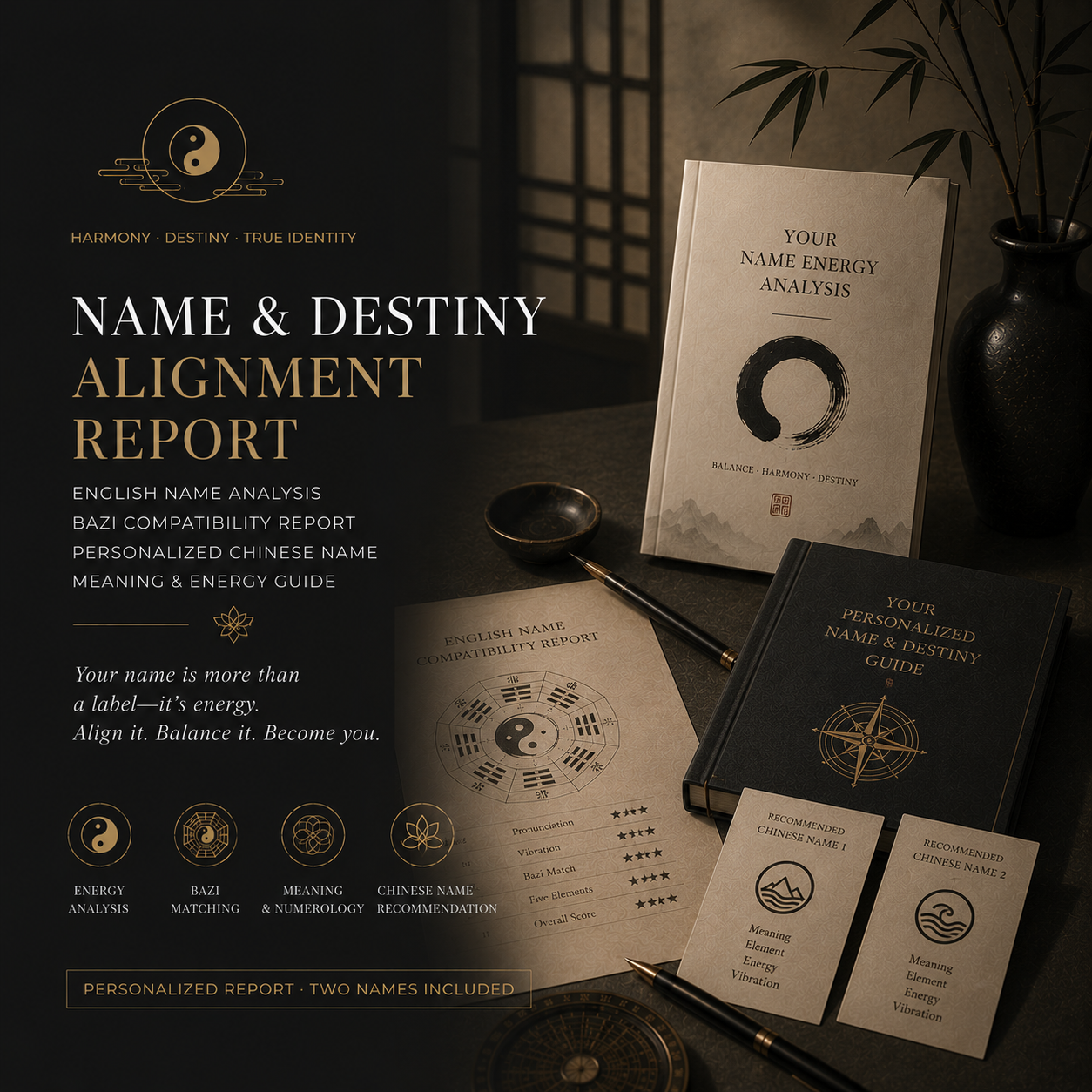 Eastern Destiny Name Alignment Personalized English & Chinese Name Energy Analysis